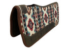 Showman Showman 31" x 32" Nylon Printed Top Contoured Felt Bottom Saddle Pad - Aqua Aztec