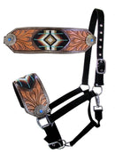 Showman Showman Nylon Bronc Halter with Southwest Beaded Design