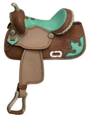 Double T 13" Alligator Print Barrel Saddle