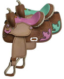 Double T Double T 13" Alligator Print Barrel Saddle
