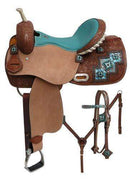 Double T Double T "Arctic Aztec" Print Barrel Saddle Set