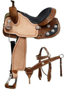Double T Double T Black Alligator Print Barrel Saddle