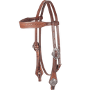 Martin Saddlery Martin Saddlery Weathered Antiqued Mini Basket Browband Headstall