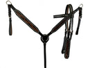 Showman 16" Economy Two-Tone Black & Medium Oil Barrel Saddle Set