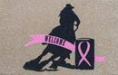 Showman 27" x 18" Pink Ribbon Barrel Racer Welcome Mat