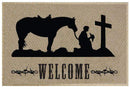 Showman 27" x 18" Praying Cowboy Welcome Mat