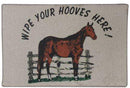 Showman 27" x 18" "Wipe your hooves here!" Welcome Mat