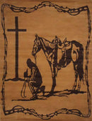 Showman 5' x 6' 5" Large Praying Cowboy Area Rug