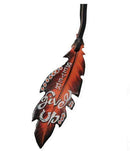 Showman 6.5" Hand Painted Tie On Feather