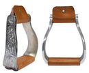 Showman Aluminum Engraved Off Set Stirrups