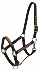 Showman Black 2 ply Nylon Halter