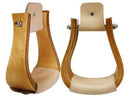 Showman Finished Wood Bell Stirrups
