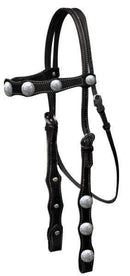 Showman Leather Headstall With Silver Conchos