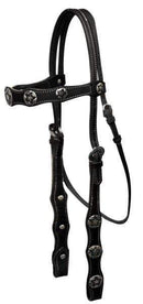Showman Leather Headstall With Silver Star Conchos