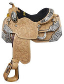 Showman Showman 16" Floral Tooled Show Saddle