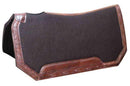Showman Showman 30" x 30" x 1" Brown Felt Pad With Tooled Leather Trim