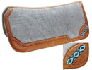 Showman Showman 32" x 32" Contoured Felt Bottom Saddle Pad With Beaded Inlay