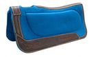 Showman Showman 32" x 32" Teal Felt Built-Up Pad With Basket Tooled Trim