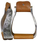 Showman Showman Aluminum Engraved Off Set Stirrups
