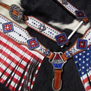 Showman Showman American Flag Fringe Headstall Set