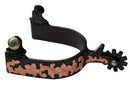 Showman Showman Antique Brown Spur With Rose Gold Engraved Overlay