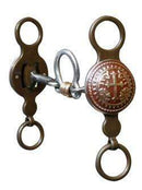 Showman Showman Antiqued Floral Cross Concho Bit