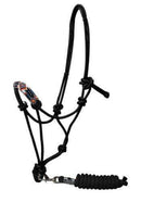 Showman Showman Beaded Nose Cowboy Knot Rope Halter With 7' Lead
