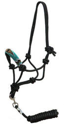 Showman Showman Beaded Nose Cowboy Knot Rope Halter With 7' Lead