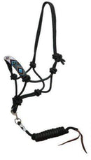 Showman Beaded Nose Cowboy Knot Rope Halter with 7' Lead