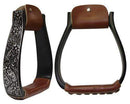 Showman Showman Black Aluminum Engraved Stirrups