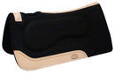 Showman Showman Black Felt Built Up Pad With Argentina Cow Leather Trim