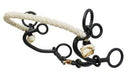 Showman Showman Black Steel Combination Hackamore With Rope Nose