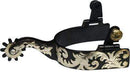 Showman Showman Black Steel Spur With Engraved Silver Scrolling