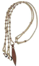 Showman Showman Braided Natural Rawhide Romal Reins With Leather Popper