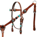 Showman Showman Braided Rawhide Headstall Set