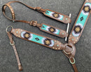 Showman Showman Browband Headstall Set with Wool Southwest Blanket Inlay