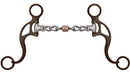Showman Showman Brown Steel Chain Mouth Bit with Copper Roller