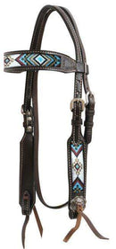 Showman Showman Dark Chocolate Argentina Cow Leather Headstall