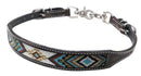 Showman Showman Dark Chocolate Argentina Cow Leather Wither Strap With Beaded Inlay