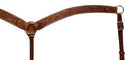 Showman Showman Floral And Basket Weave Leather Breast Collar