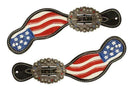 Showman Showman Hand Painted American Flag Spur Straps