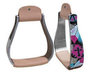 Showman Showman Holographic Cross & Feather Print Stirrups