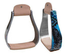 Showman Showman Holographic Feather Print Stirrups