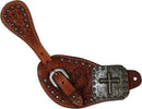 Showman Showman Ladies Spur Straps With Oak Leaf Tooling