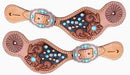 Showman Showman Ladies Turquoise Stone Spur Straps