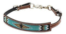 Showman Showman Medium Leather Wither Strap With Beaded Inlay