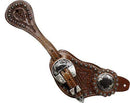 Showman Showman Men's Barbed Wire Concho Spur Straps