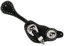 Showman Showman Men's Floral Tooled Leather Spur Straps