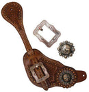 Showman Showman Men's Spur Straps With Copper Praying Cowboy Concho
