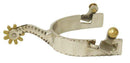 Showman Showman Men's Stainless Steel Spurs With Brass Rowel